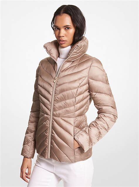 how to pack michael kors packable jacket|michael kors shiny puffer jacket.